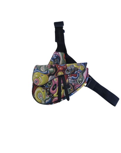 Dior x Kenny Scharf Saddle Bag, front view